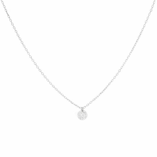 Collana Maman et Sophie in oro bianco con diamante 0,13 ct MISURA UNICA