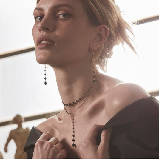 Collana Maman et Sophie in argento spinello nero per metÃ M.GCOND2RCT