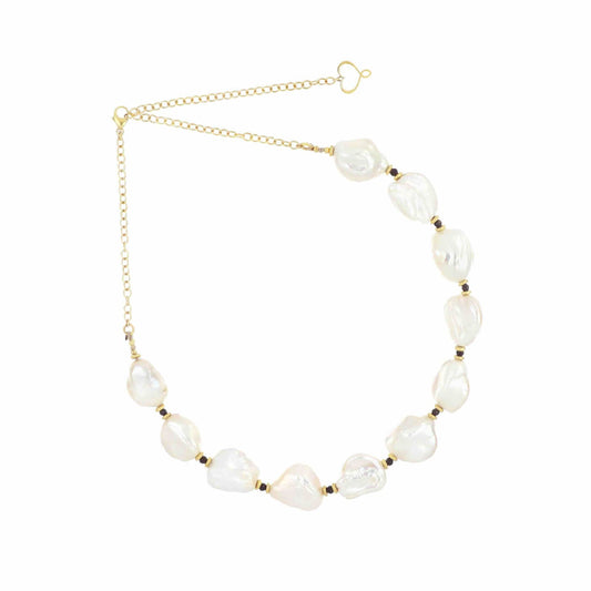 Collana Maman et Sophie in argento dorato perle e spinello MISURA UNICA