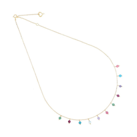 Collana oro 18kt Maman et Sophie AURUM con pietre multicolor MISURA UNICA
