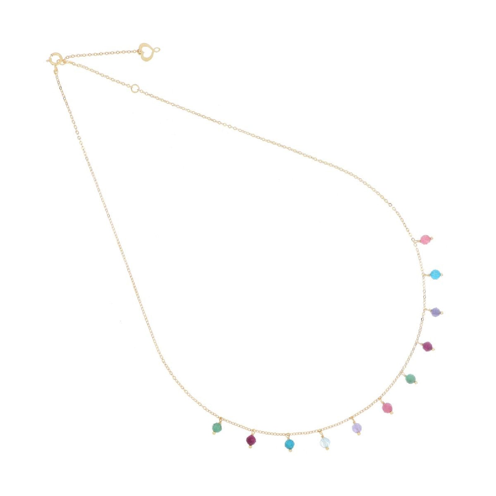 Collana oro 18kt Maman et Sophie AURUM con pietre multicolor MISURA UNICA