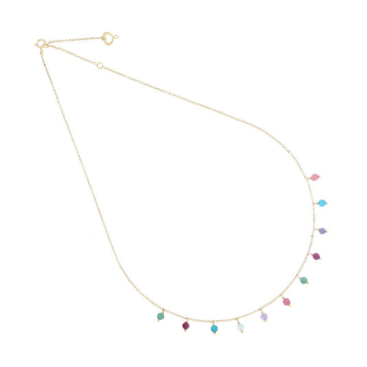 Collana oro 18kt Maman et Sophie AURUM con pietre multicolor MISURA UNICA