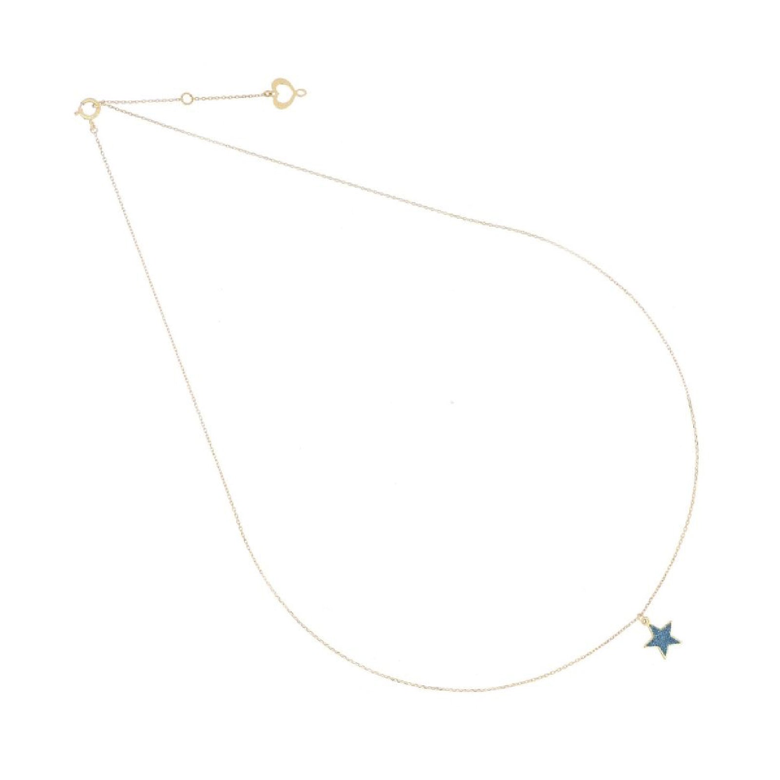 Collana in oro 18kt Maman et Sophie AURUM stella di polvere blu MISURA UNICA