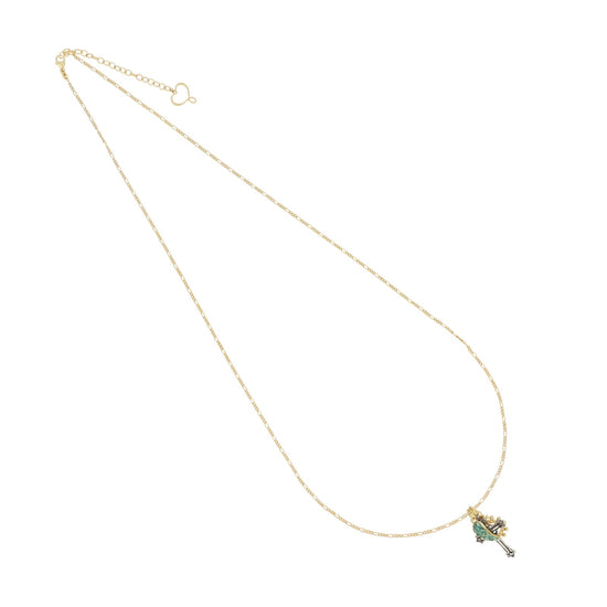 Collana girocollo Maman et Sophie in argento pvd oro croce MISURA UNICA