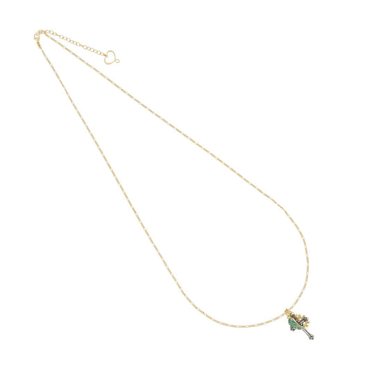 Collana girocollo Maman et Sophie in argento pvd oro croce MISURA UNICA