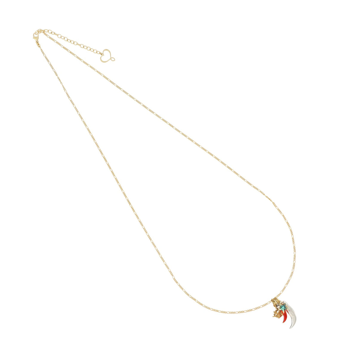 Collana girocollo Maman et Sophie in argento pvd oro corno MISURA UNICA