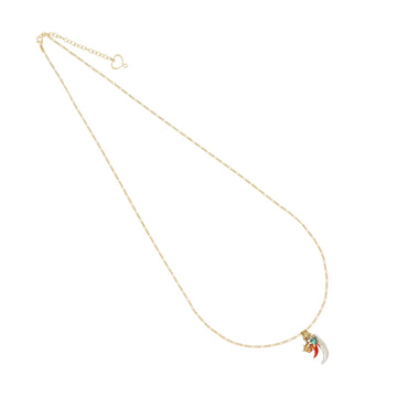 Collana girocollo Maman et Sophie in argento pvd oro corno MISURA UNICA