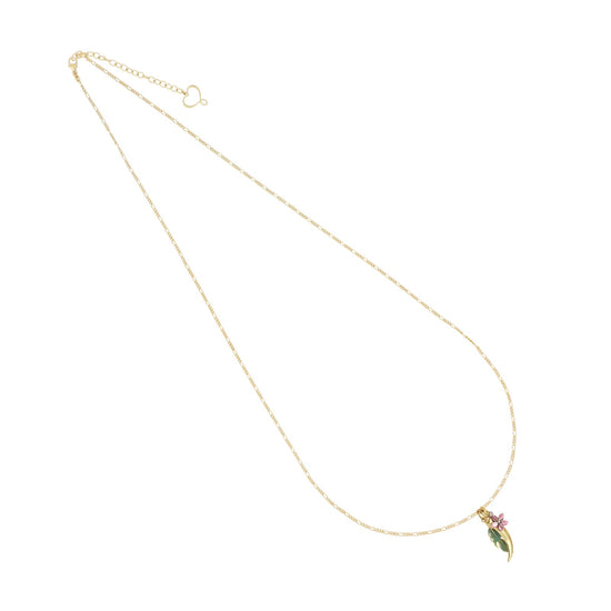 Collana girocollo Maman et Sophie argento pvd oro con corno MISURA UNICA