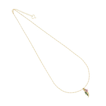 Collana girocollo Maman et Sophie argento pvd oro con corno MISURA UNICA