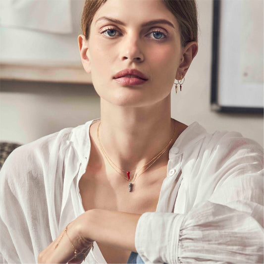 Collana in oro 18kt Maman et Sophie AURUM cornetto cromato MISURA UNICA