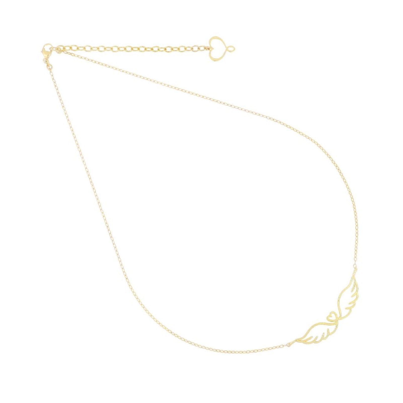 KELITCH Collana Girocollo Con Ciondolo Ali D'Angelo E Opale, In Argento 925, Regalo Per Donna