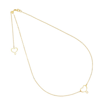 Collana catena Maman et Sophie in argento pvd oro cuore MISURA UNICA
