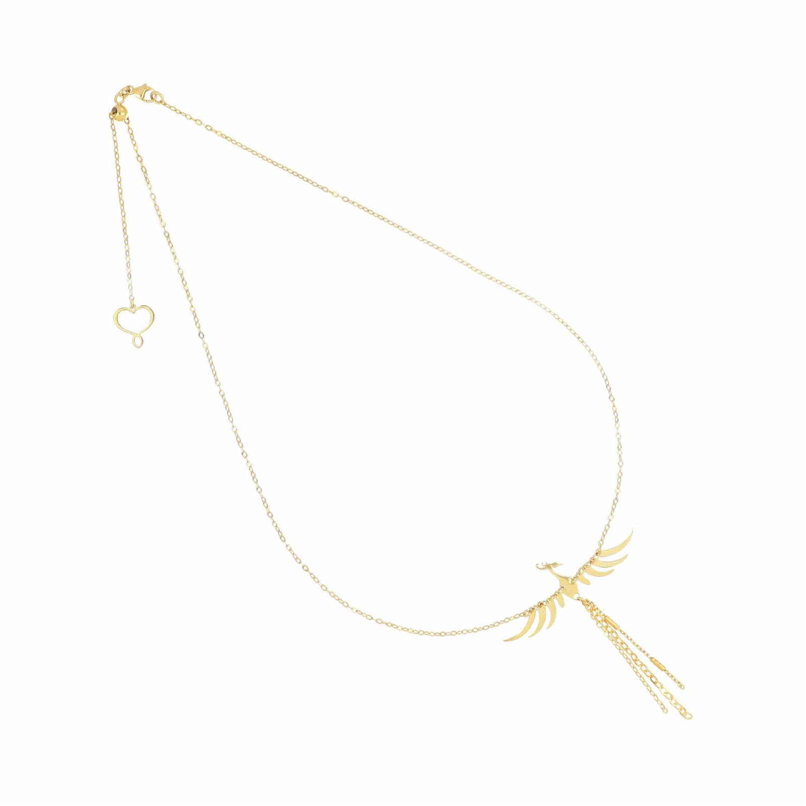Collana Maman et Sophie argento dorato con fenice pendente MISURA UNICA