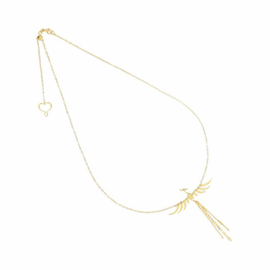 Collana Maman et Sophie argento dorato con fenice pendente MISURA UNICA