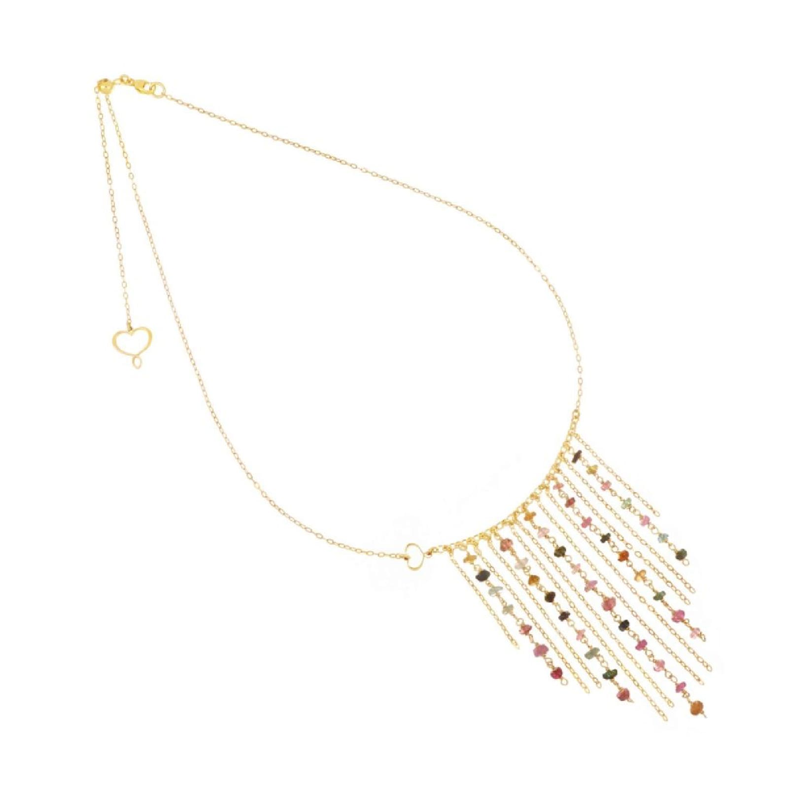 Collana Maman et Sophie con pendente tormalina multicolor MISURA UNICA