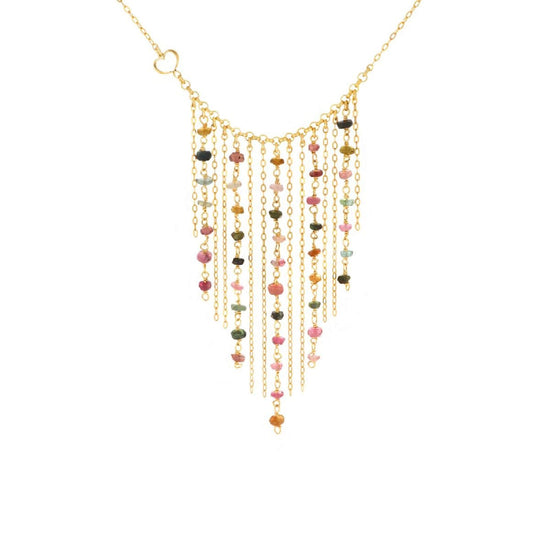 Collana Maman et Sophie con pendente tormalina multicolor MISURA UNICA