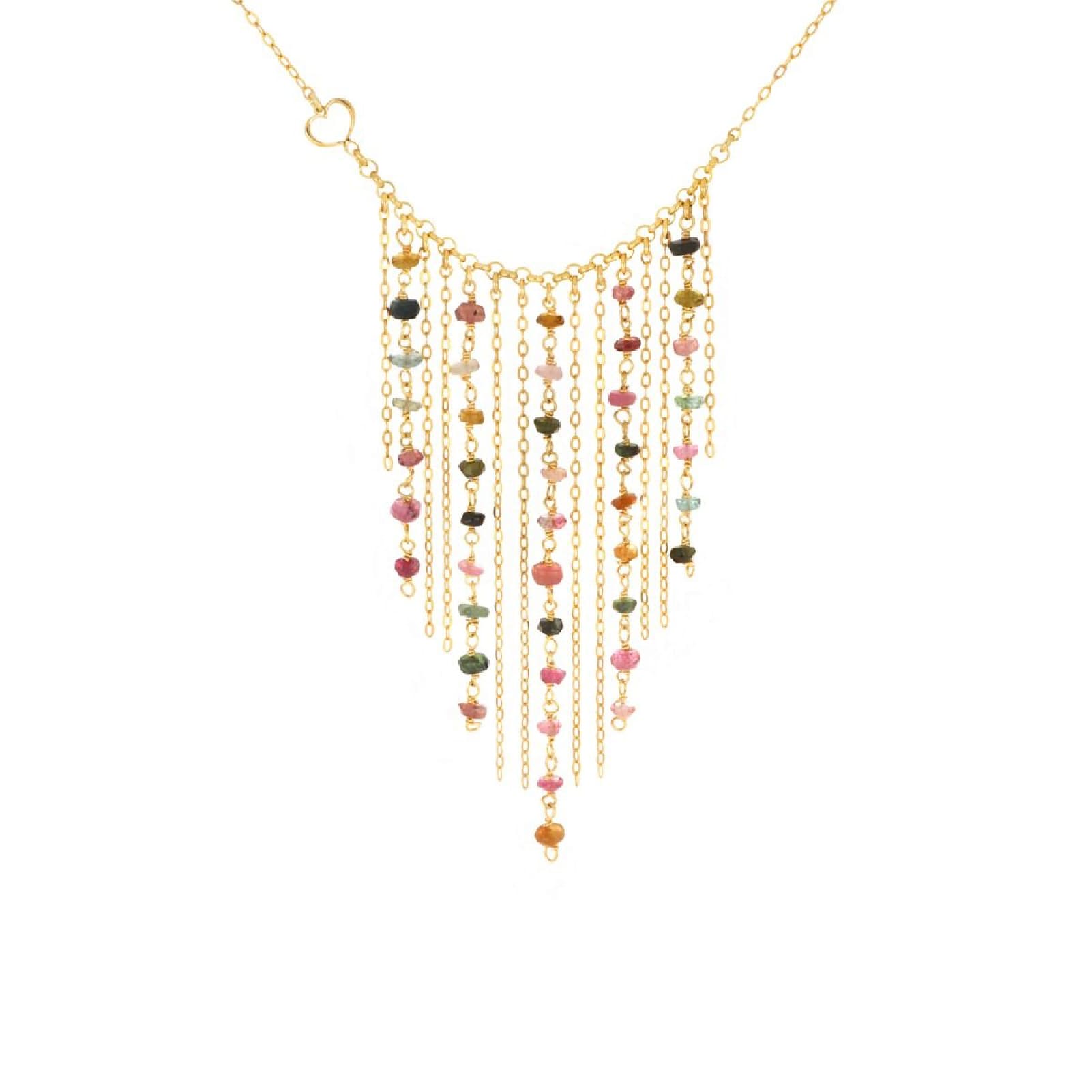 Collana Maman et Sophie con pendente tormalina multicolor MISURA UNICA