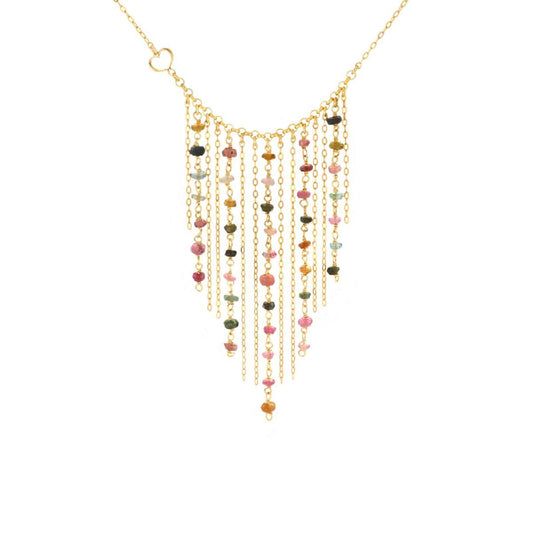 Collana Maman et Sophie con pendente tormalina multicolor MISURA UNICA