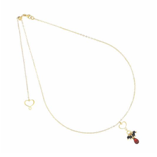 Collana Maman et Sophie argento dorato pendente con pietre MISURA UNICA