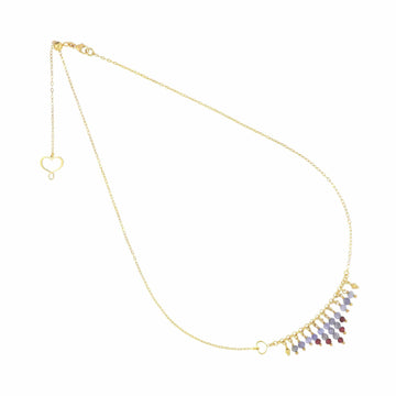 Collana Maman et Sophie in argento dorato frange di pietre MISURA UNICA