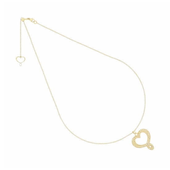 Collana Maman et Sophie in argento dorato con cuore pendente MISURA UNICA