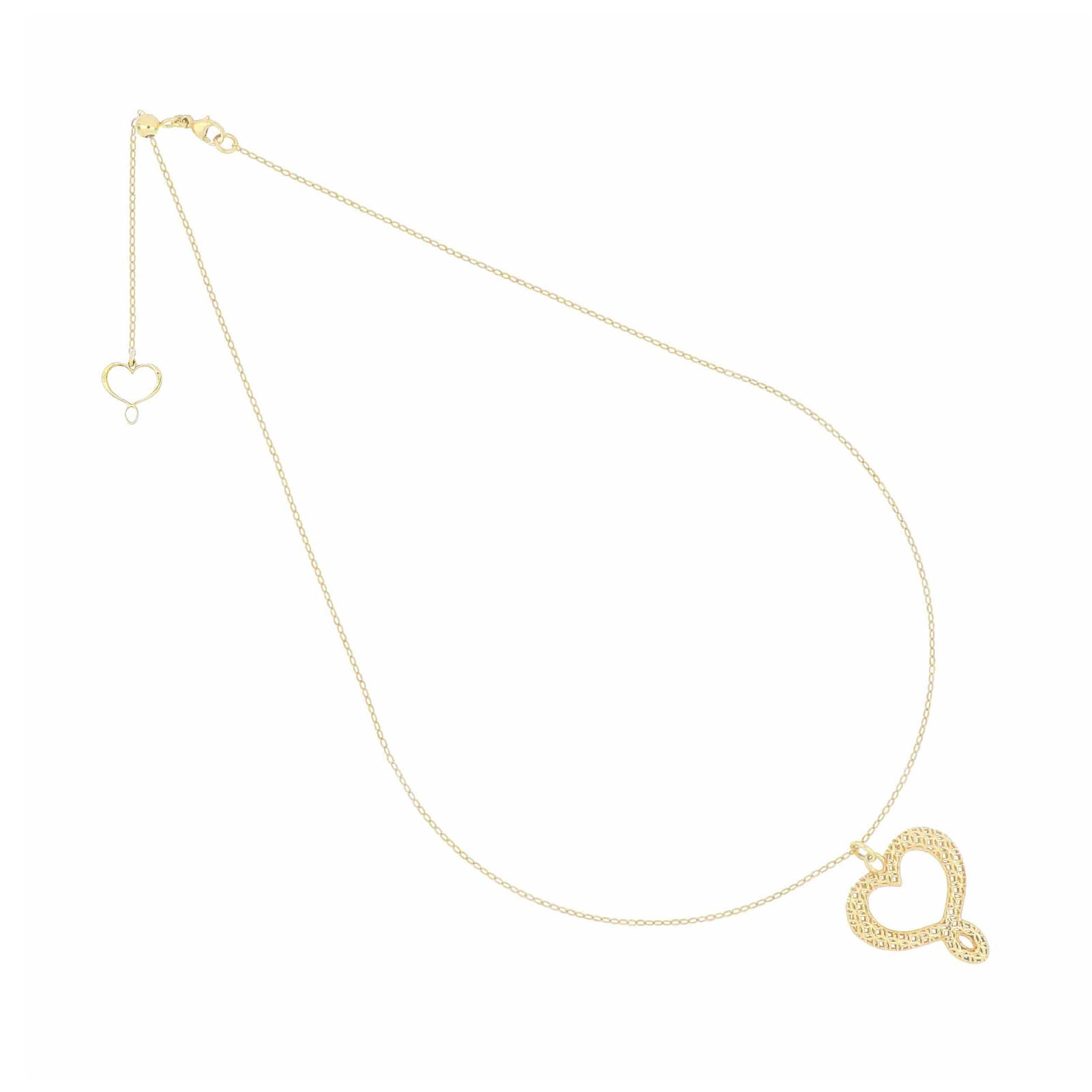 Collana Maman et Sophie in argento dorato con cuore pendente MISURA UNICA