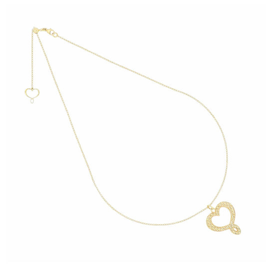 Collana Maman et Sophie in argento dorato con cuore pendente MISURA UNICA