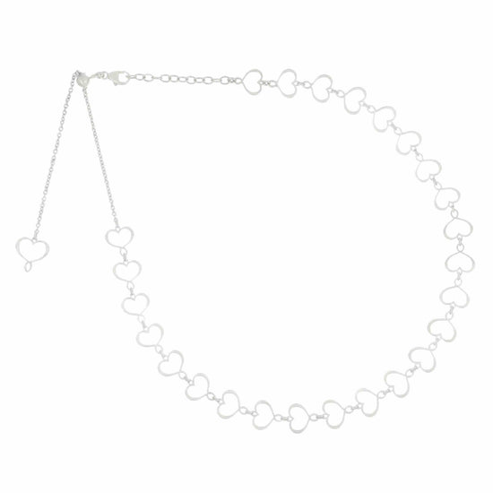 Collana girocollo Maman et Sophie in argento con cuori MISURA UNICA