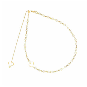 Collana Maman et Sophie in argento dorato con smalto perlato MISURA UNICA