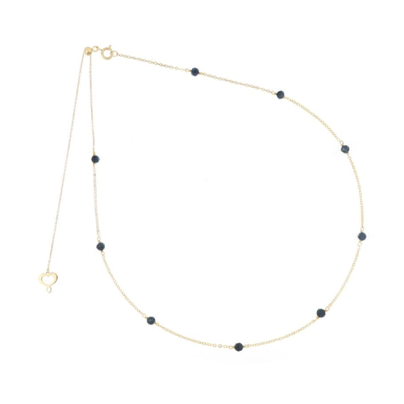 Collana in oro 18kt Maman et Sophie AURUM con 9 zaffiri blu MISURA UNICA