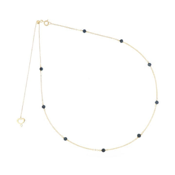 Collana in oro 18kt Maman et Sophie AURUM con 9 zaffiri blu MISURA UNICA