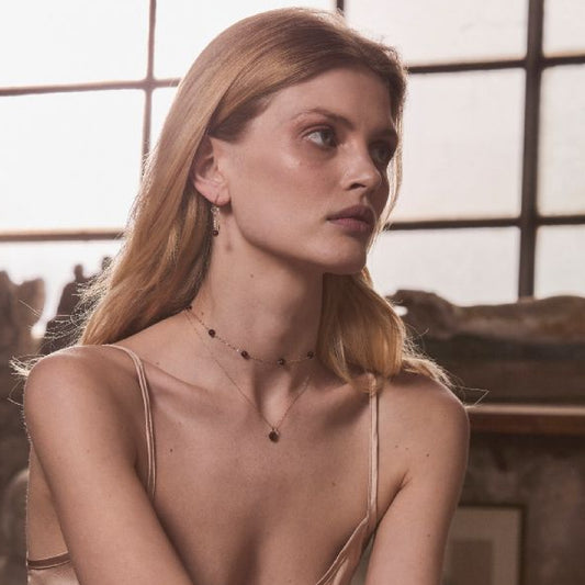 Collana Maman et Sophie Aurum in oro giallo e granato rosso M.GHPTAGR
