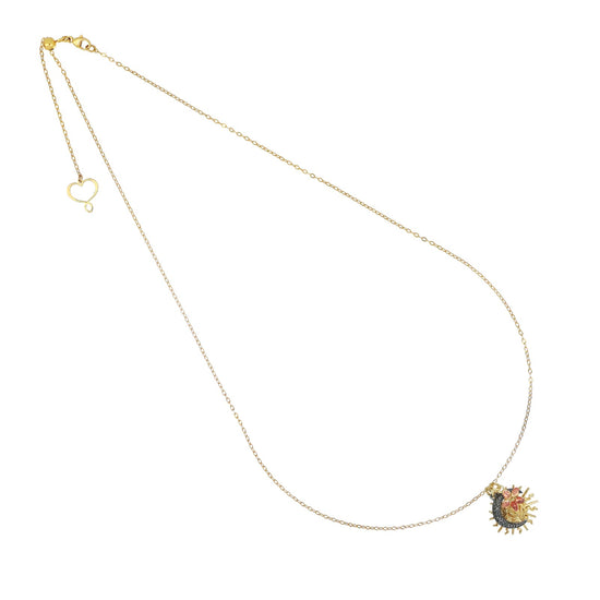 Collana girocollo Maman et Sophie in argento pvd oro sole MISURA UNICA