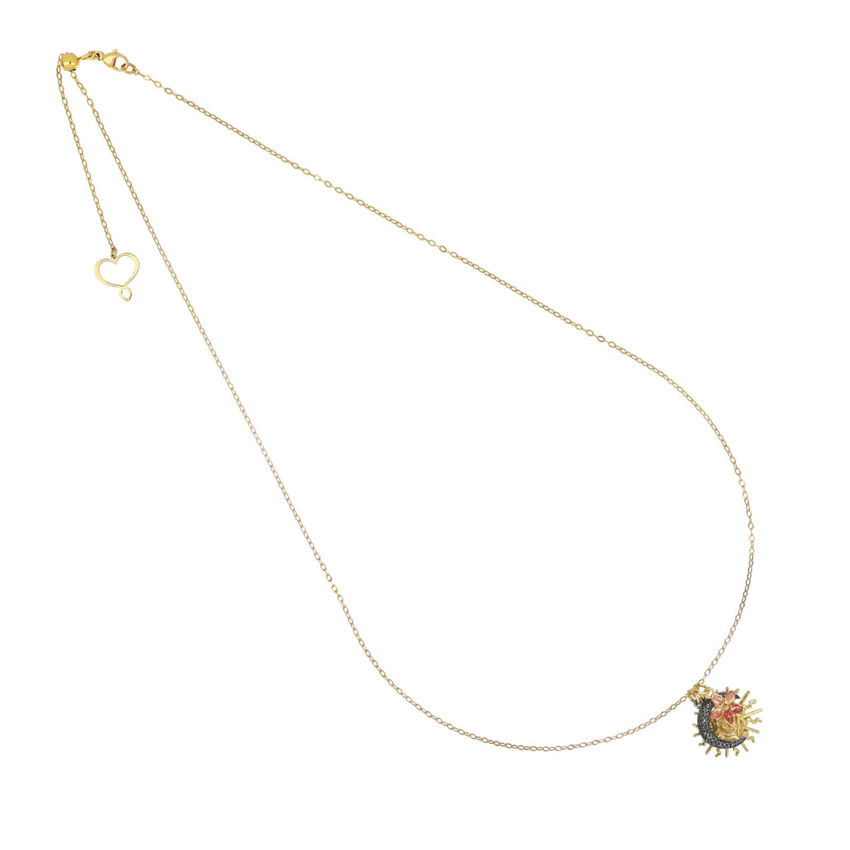 Collana girocollo Maman et Sophie in argento pvd oro sole MISURA UNICA