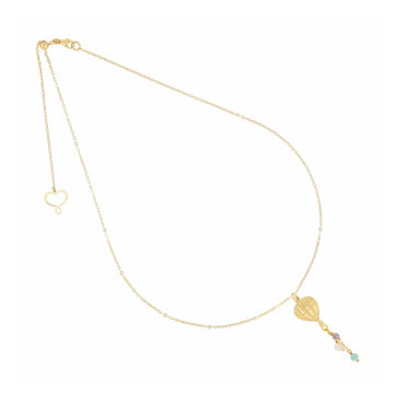 Collana Maman et Sophie con pendente mongolfiera e pietre MISURA UNICA