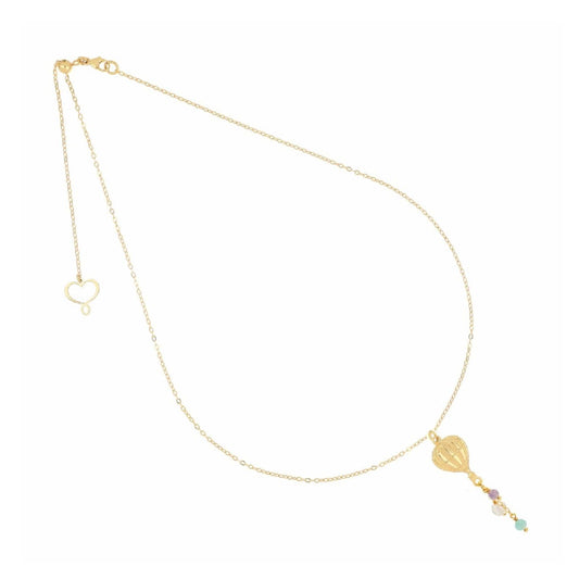 Collana Maman et Sophie con pendente mongolfiera e pietre MISURA UNICA