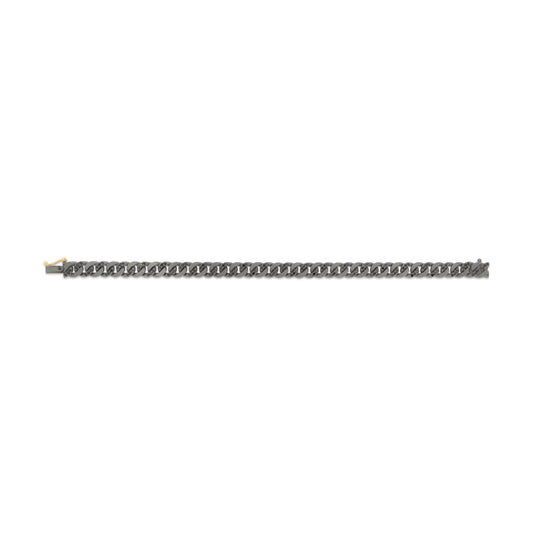 Bracciale Mano J in titanio catena groumette diamanti e oro 18,5 cm