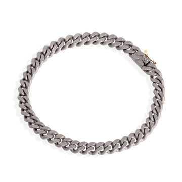 Bracciale Mano J in titanio e oro rosso 18kt catena groumette 18,5 cm