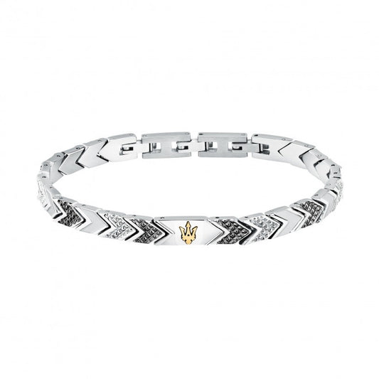 Bracciale uomo Maserati acciaio con lavorazione bicolor