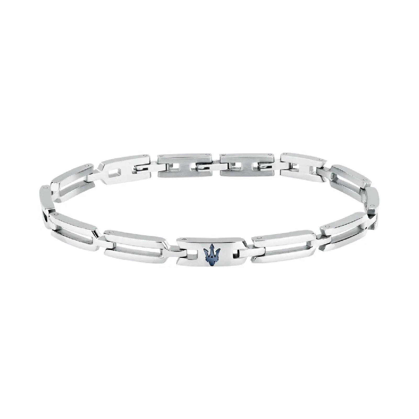 Bracciale a catena Maserati in acciaio color argento da uomo M.JM424AVD73