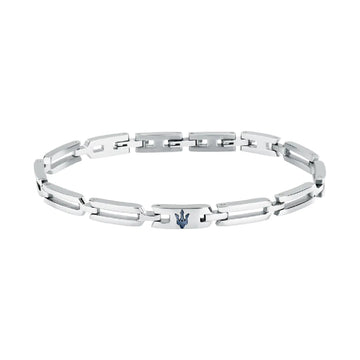 Bracciale a catena Maserati in acciaio color argento da uomo M.JM424AVD73
