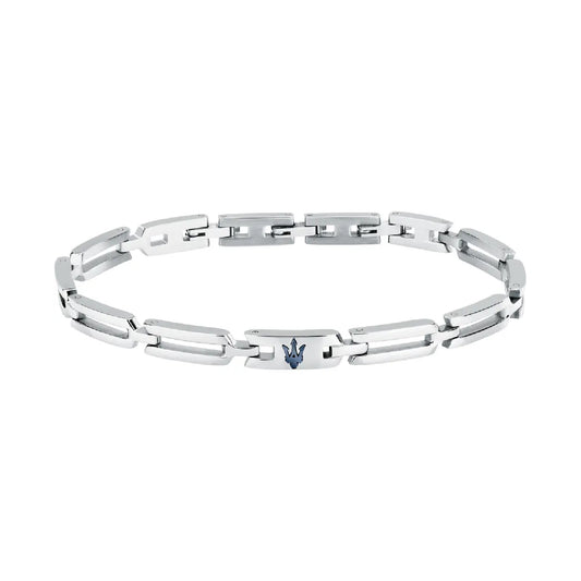 Bracciale a catena Maserati in acciaio color argento da uomo M.JM424AVD73