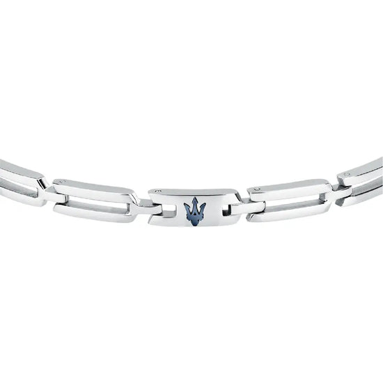 Bracciale a catena Maserati in acciaio color argento da uomo M.JM424AVD73