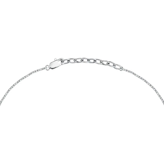 Collana con pendente Maserati in acciaio argento e nero M.JM424AVD75
