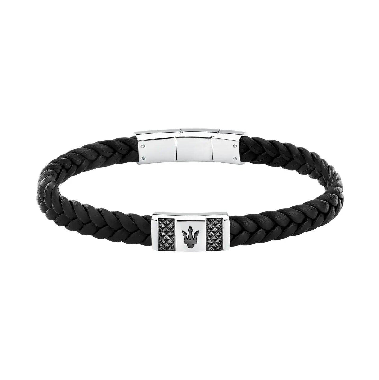 Bracciale Maserati in pelle riciclata color nero M.JM424AVE25