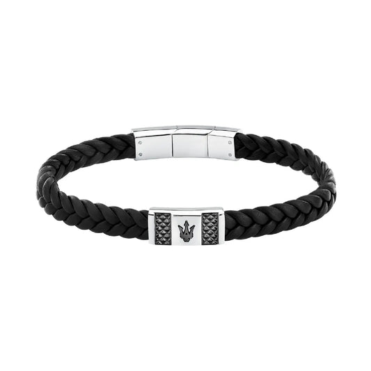 Bracciale Maserati in pelle riciclata color nero M.JM424AVE25