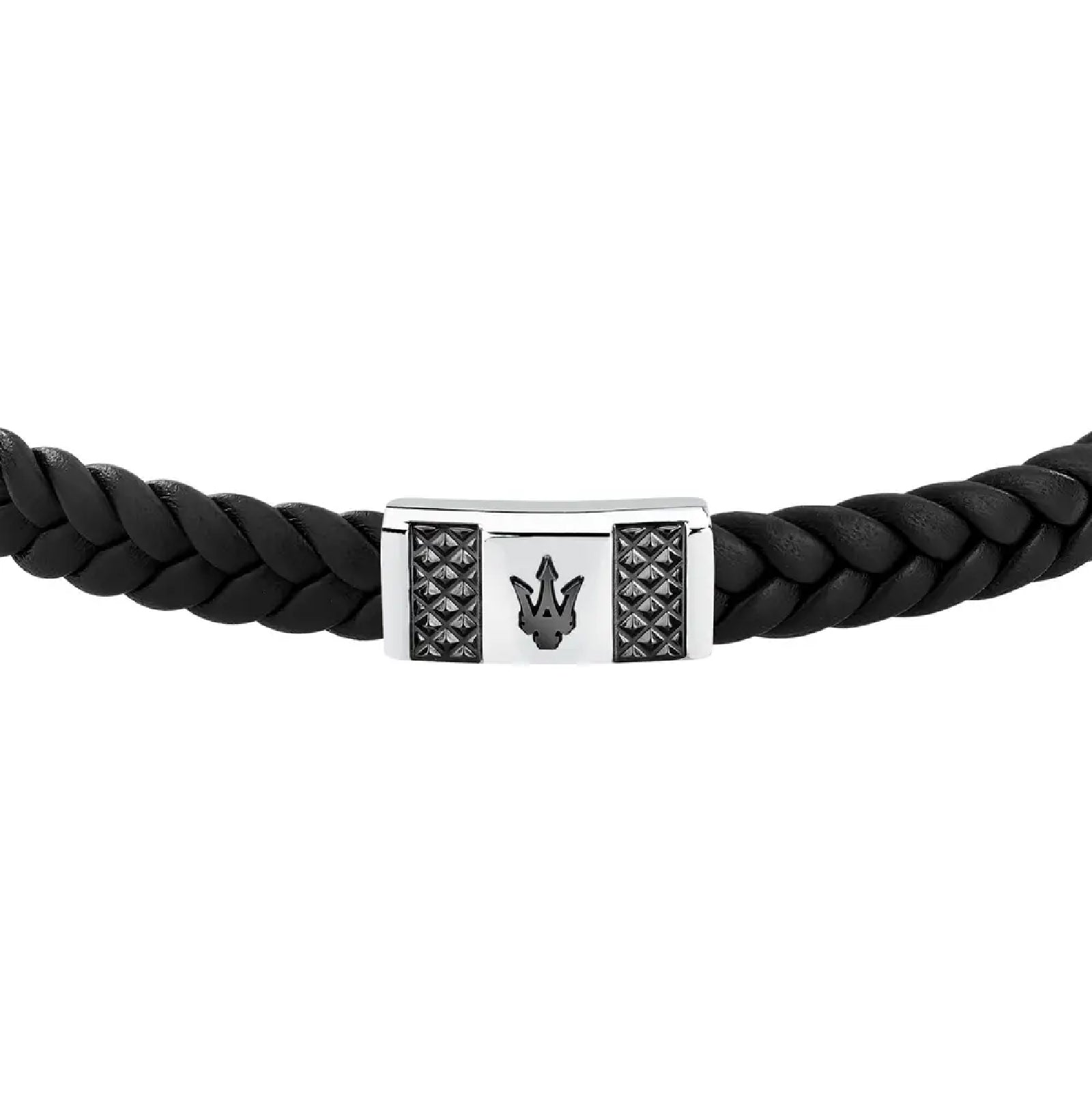 Bracciale Maserati in pelle riciclata color nero M.JM424AVE25