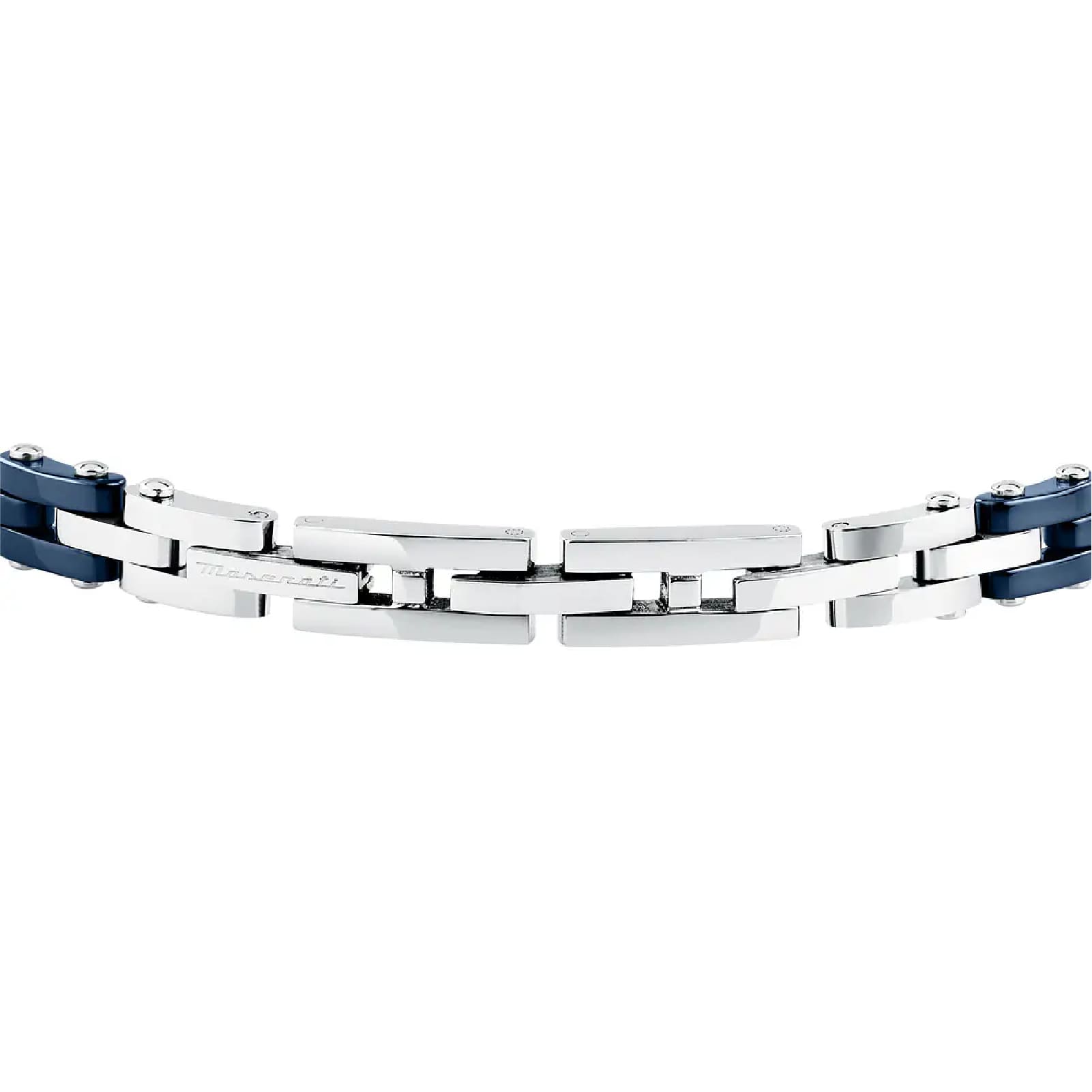 Bracciale da uomo Maserati con ceramica di colore blu Regolabile 18-21,5 cm