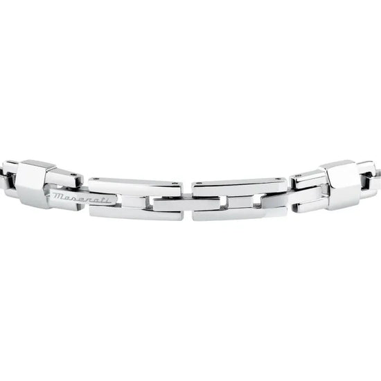 Bracciale da uomo Maserati con ceramica di colore nero Regolabile 18-21,5 cm