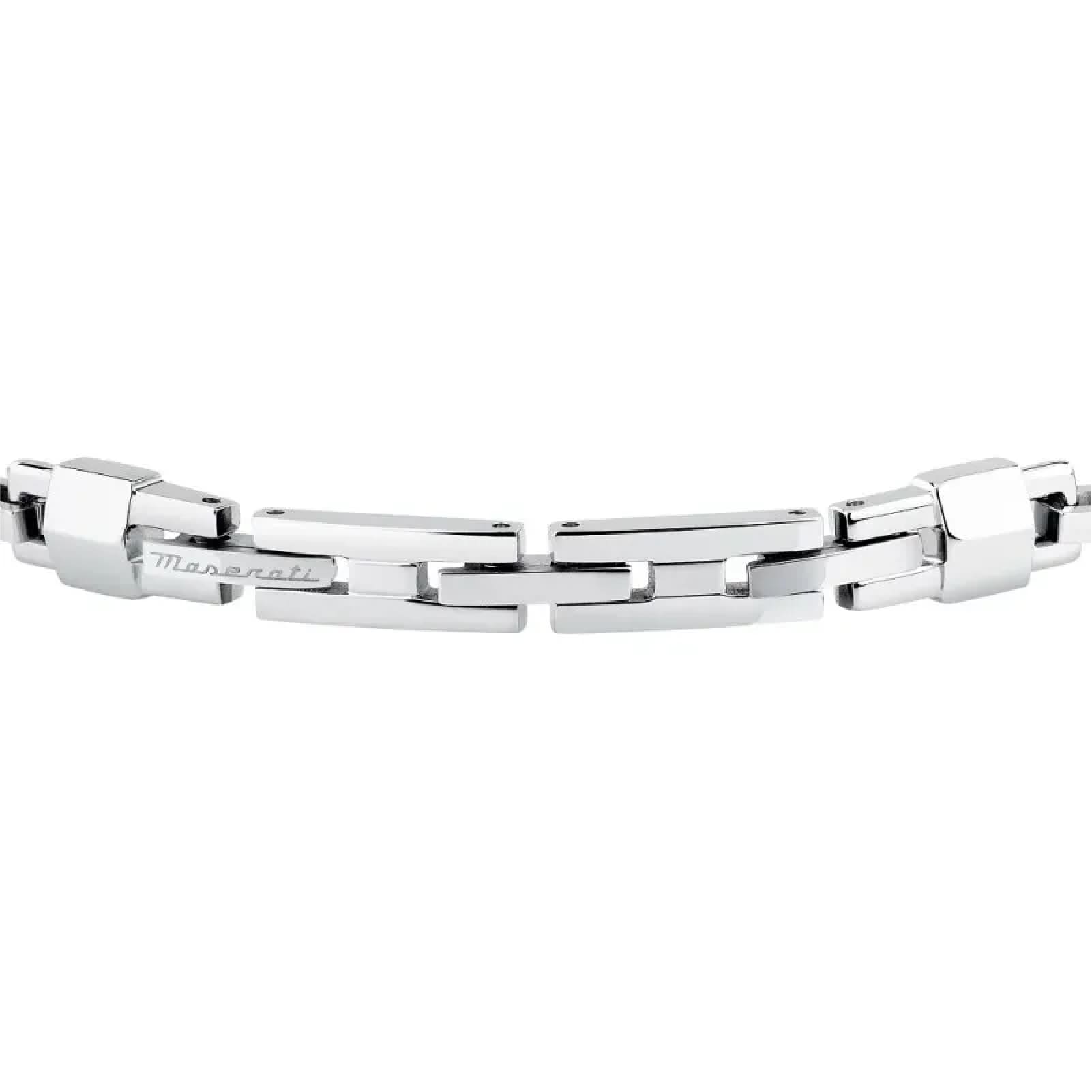 Bracciale da uomo Maserati con ceramica di colore nero Regolabile 18-21,5 cm
